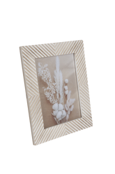 Beige & White Stripe Photo Frame 4x6in